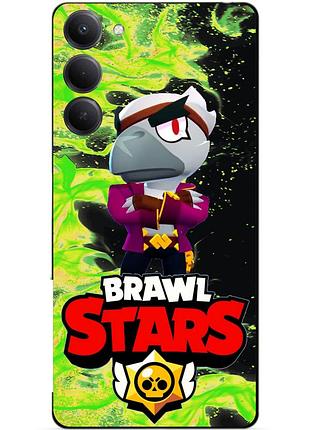 Силіконовий бампер чохол для oppo a5 4g з героєм бравл білий ворон brawl