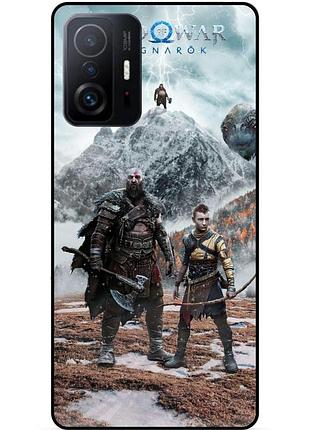 Силиконовый чехол бампер для xiaomi 11t с рисунком god of war кратос