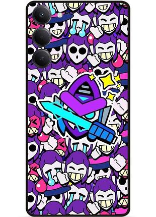 Силиконовый бампер чехол для oppo a5 4g стикеры бравл мортис brawl