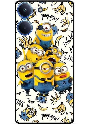 Силиконовый бампер чехол для xiaomi poco c85 с рисунком minion миньоны