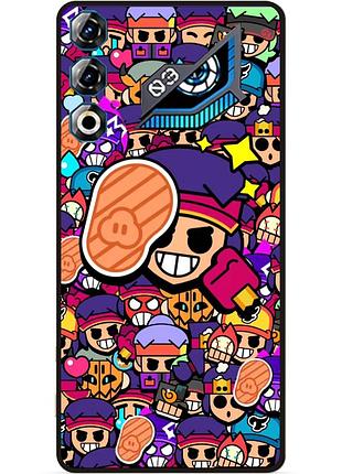 Силиконовый бампер чехол для zte nubia neo 3 gt 5g стикеры бравл фэнг brawl