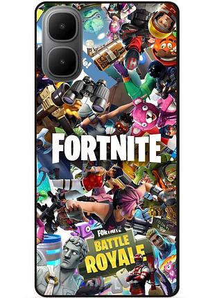 Силиконовый бампер чехол для infinix smart 10 с картинкой fortnite фортнайт