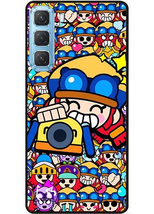 Силиконовый бампер чехол для infinix hot 60 pro plus (x6886) стикеры бравл джесси brawl