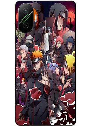 Чехол силиконовый бампер для xiaomi poco f7 с рисунком наруто naruto аниме