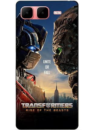 Чехол силиконовый бампер для infinix smart 10 plus с рисунком звероботы трансформеры transformers