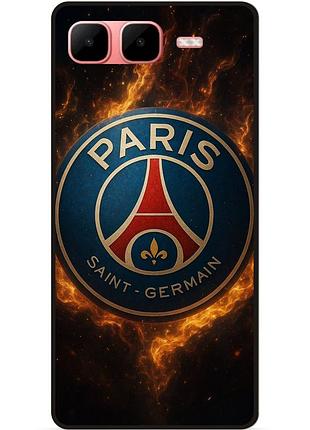 Чехол силиконовый бампер для infinix smart 10 plus с рисунком psg псж