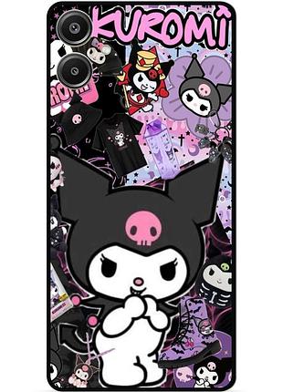 Силиконовый чехол бампер для samsung a07 с рисунком kuromi куроми