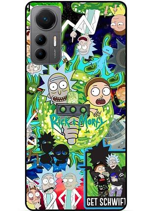 Силіконовий чохол бампер для xiaomi 12 lite з малюнком rick and morty рік і морті