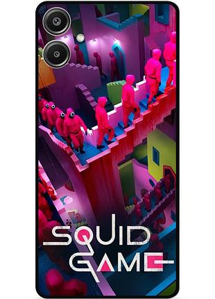 Чехол силиконовый для samsung a07 с рисунком игра в кальмара