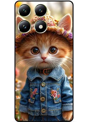 Чехол силиконовый бампер для xiaomi 14t с рисунком котики