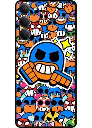 Силиконовый бампер чехол для xiaomi redmi 15 стикеры бравл эль примо brawl