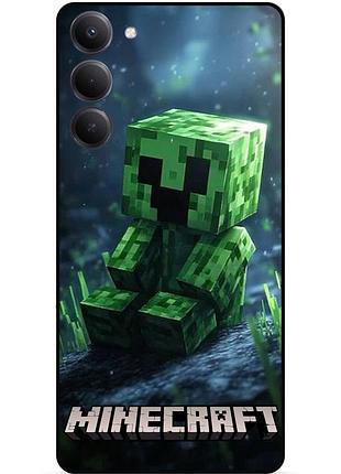 Чехол силиконовый бампер для xiaomi redmi 15 стив minecraft крипер майнкрафт