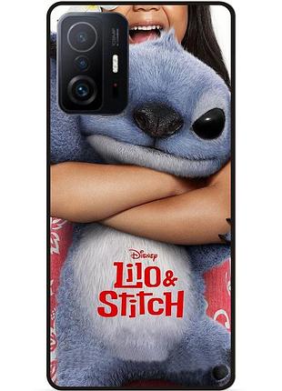Силиконовый чехол бампер для xiaomi 11t стич и лило stitch