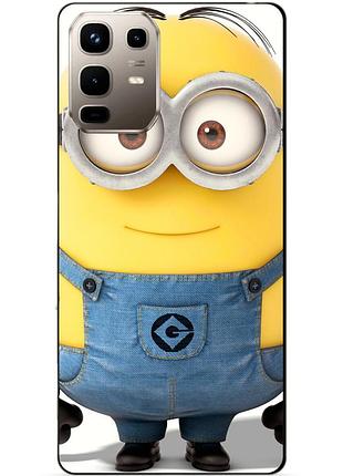 Силиконовый бампер чехол для infinix note 50 (x6858) с рисунком миньон стюарт minion