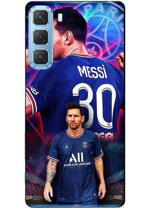 Силіконовий чохол бампер для infinix hot 60i (x6728) з малюнком мессі псж messi