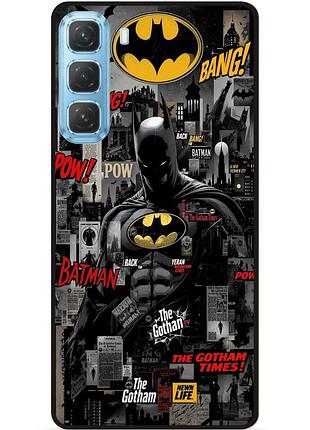 Чехол силиконовый бампер для infinix hot 60i (x6728) с рисунком batman бэтмен