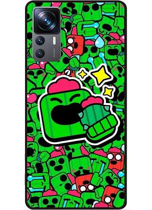 Силіконовий чохол бампер для xiaomi 12t pro стікери бравл спайк brawl