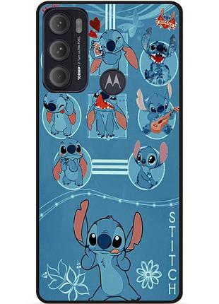 Силиконовый бампер чехол для motorola moto g60 с картинкой stitch стич