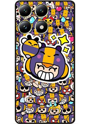 Силиконовый бампер чехол для motorola moto g86 5g стикеры бравл беа brawl