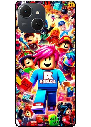 Силиконовый чехол бампер для tecno spark 40c с рисунком roblox роблокс