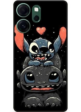 Силіконовий бампер чохол для oppo reno 14f з малюнком stitch стіч