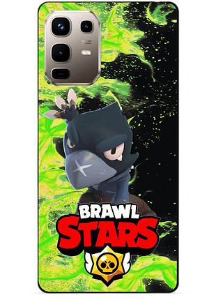 Силіконовий бампер чохол для infinix note 50 (x6858) з героєм бравл ворон brawl