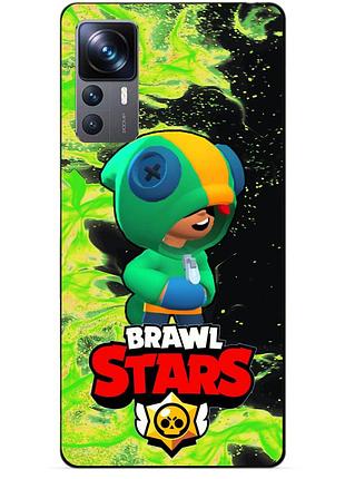 Силіконовий бампер чохол для xiaomi 12t з героєм бравл леон бравл brawl