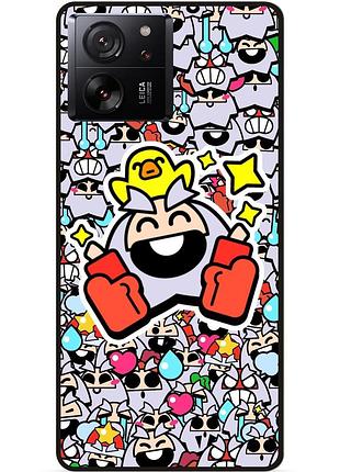 Силіконовий чохол бампер для xiaomi 13t pro стікери бравл динамайк brawl