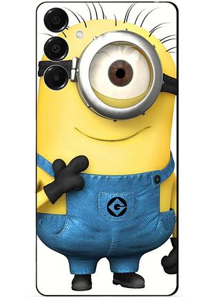 Силиконовый бампер чехол для samsung a15 с рисунком миньон кевин minion