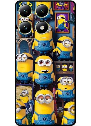 Силиконовый бампер чехол для xiaomi 14t pro с картинкой миньоны minion