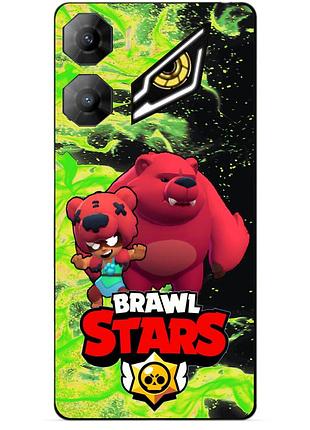 Чехол силиконовый бампер для zte nubia neo 3 5g с героем бравл нита мишка brawl