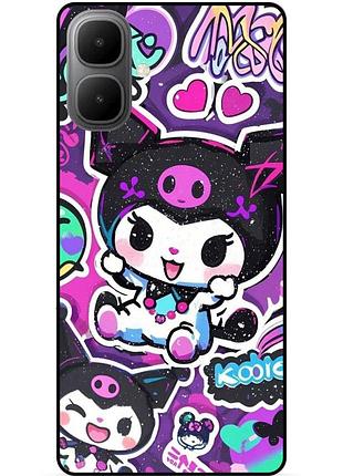 Силиконовый чехол для infinix smart 10 с рисунком kuromi куроми