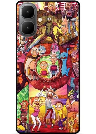 Силіконовий чохол бампер для infinix smart 10 з малюнком rick and morty рік і морті