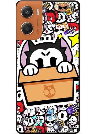 Силиконовый бампер чехол для motorola moto g06 стикеры бравл кит brawl