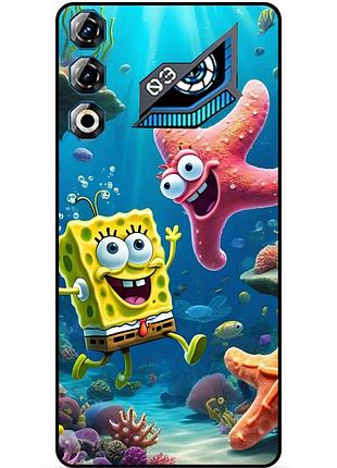 Силиконовый чехол для zte nubia neo 3 gt 5g с рисунком губка боб sponge bob