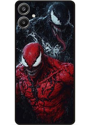 Чехол силиконовый бампер для samsung a07 с рисунком venom карнаж веном