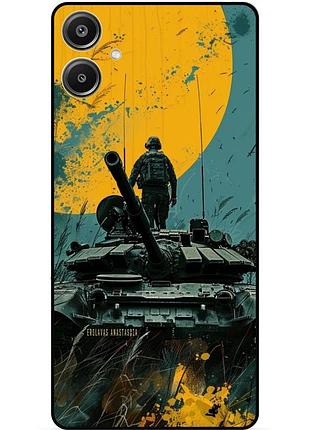 Чехол силиконовый бампер для samsung a07 с рисунком зсу украина воин