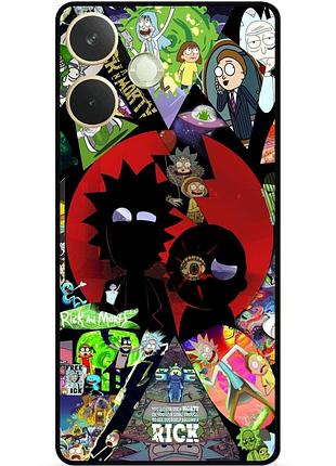 Силиконовый чехол бампер для oppo a5 pro с рисунком rick and morty рик и морти