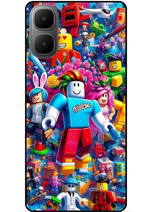 Чехол силиконовый бампер для infinix smart 10 с картинкой роблокс roblox