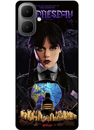 Чохол силіконовий бампер для infinix smart 10 з малюнком уенздей wednesday