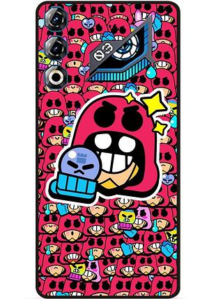 Силиконовый бампер чехол для zte nubia neo 3 gt 5g стикеры бравл гром brawl