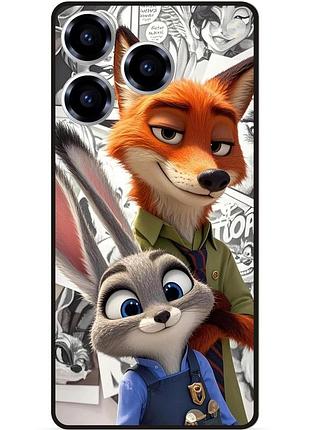 Силіконовий чохол бампер для zte blade a76 з малюнком zootopia звірополіс