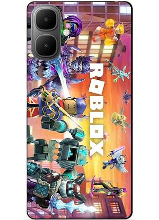 Силиконовый бампер чехол для infinix smart 10 с картинкой роблокс roblox