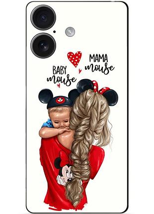 Чехол силиконовый бампер для huawei honor 400 с рисунком мама и малыш