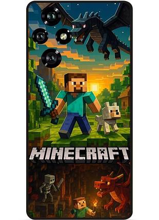 Силиконовый чехол бампер для huawei honor 200 с картинкой майнкрафт minecraft