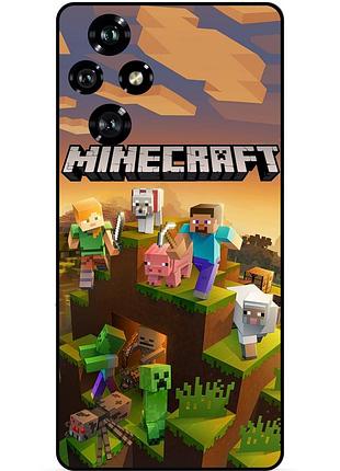 Чехол силиконовый бампер для huawei honor 200 с рисунком minecraft майнкрафт