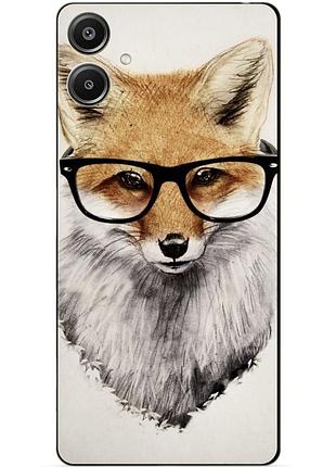 Чехол силиконовый бампер для samsung a05 с рисунком лиса