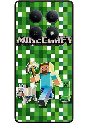 Силіконовий чохол бампер для xiaomi poco m8 5g стів minecraft кріпер майнкрафт