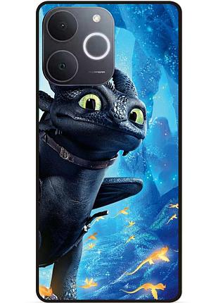Чехол силиконовый для realme note 70 с рисунком как приручить дракона dragon