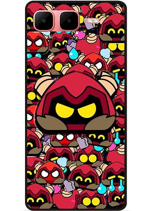 Силиконовый бампер чехол для infinix smart 10 plus стикеры бравл r-t brawl